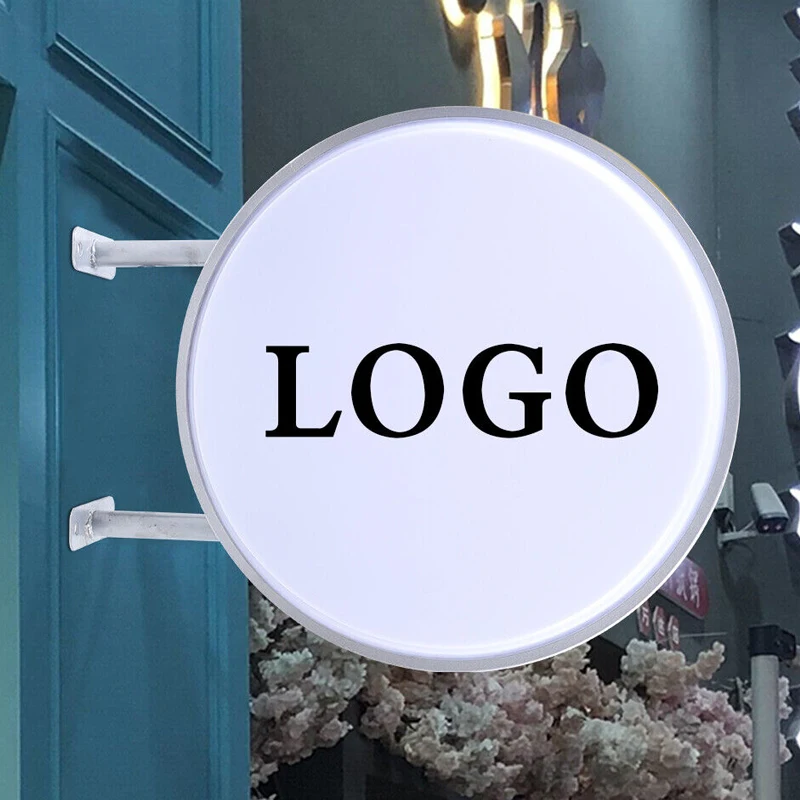 HONG SEN Sign  Factory Direct Sales Led Outdoor Rectangular  Blank Light Box Slim Round Light Box for Shop