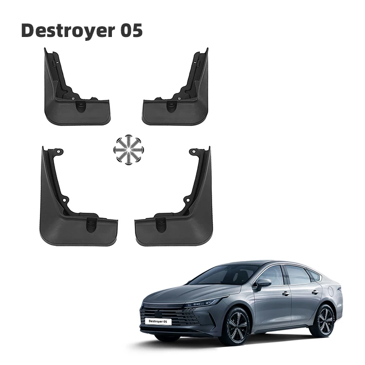 Destroyer 05 PP Plastic Front Rear Mud Guard Mudguards Car Fenders Splash Guards Mud Flap for BYD Chazor 2023