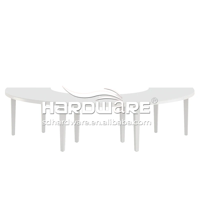 Serpentine Shape Half Round Unique Leg Wedding Table and Chair Set