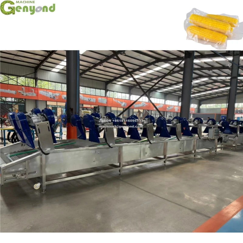 Industrial Sweet Corn Cutter Corn Segments Vacuum Packaging Processing Line