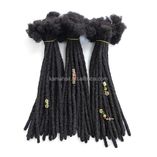 KAMA Wholesaft Human Hair Soft Dreadlock Extensions Deadlock Maintenance Dread Loc Extension for Black Hair