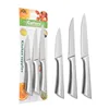 Silver horseshoe three-pronged knife 3-piece set