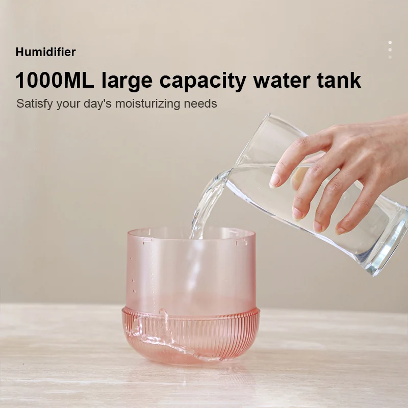 Household 1000ml Mini Humidifier USB Charging Cold Mist Evaporator Personal Space Air Humidifier Diffuser