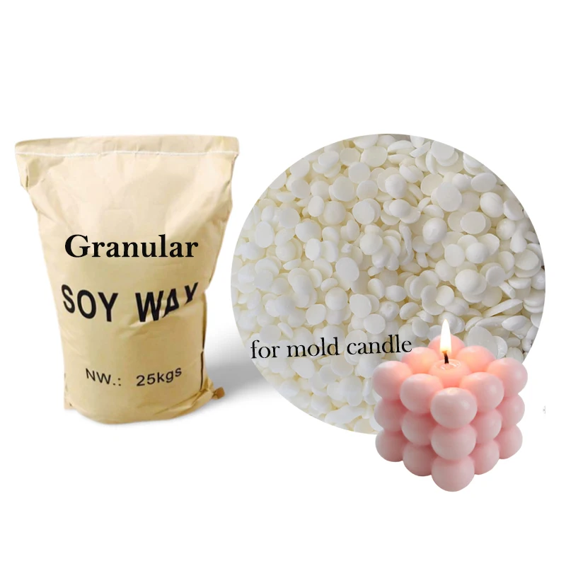 Natural Soy Wax for Candle Making - Wax Flakes 500g or 1kg - Melting point  52C