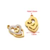 Cuore cavo da 13 mm, foro singolo da 1,6 mm, oro 06