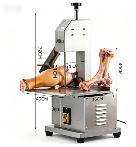 TEBAK Factory's Best-selling Tabletop Meat Processing Machine, High-power and Efficient Bone and Meat Freezing Sawing Machine