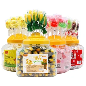 Little Yellow Duck Fruity Corn Liquid Candy Lollipop High-Value Internet Celebrity Snack Children's Soft New Year's Good Candy
