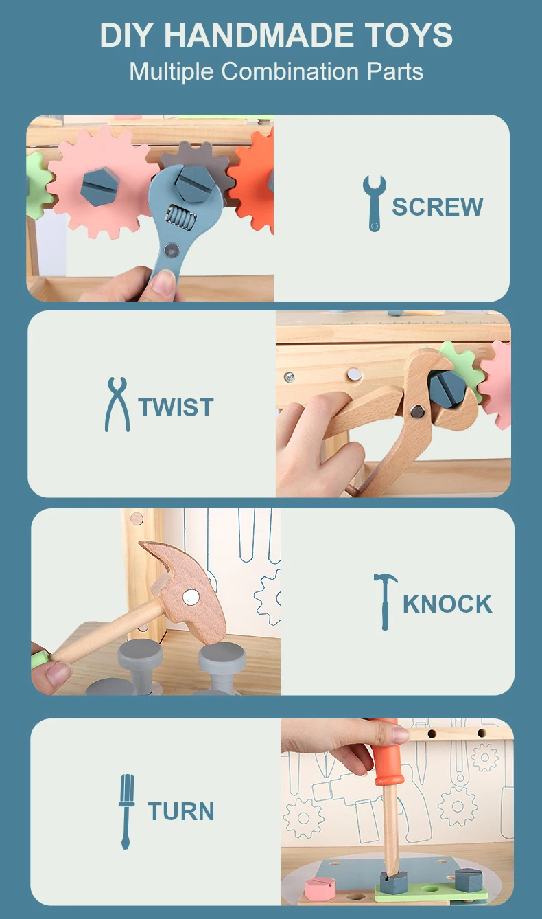 Детский многофункциональный деревянный набор