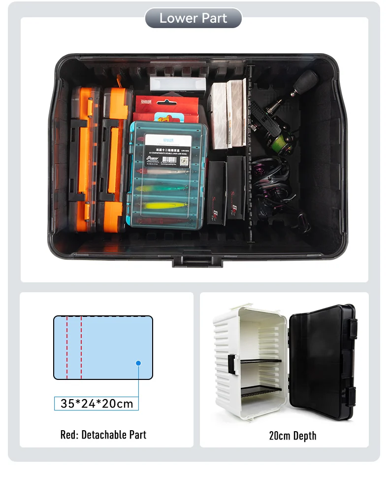 Kingdom 2022 New Multifunction Fishing Tackle Boxes Plastic Wholesale