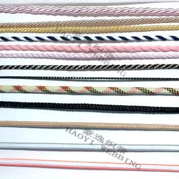 Custom Cotton Polyester Cord for Bags Braided Handles Cord Nylon Rope Twine Weave Tape
