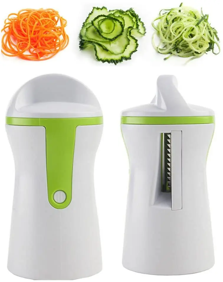 Portable Vegetable Slicer Handheld Spiralizer Peeler Spiral Slicer  Stainless Steel for Potatoes Spaghetti Kitchen Accessories