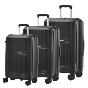PP 3 PCS Unisex Luxury Zipper Lock Luggage Sets 20 24 28 Inch Inexpensive for Travel High Quality Trolley Suitcase