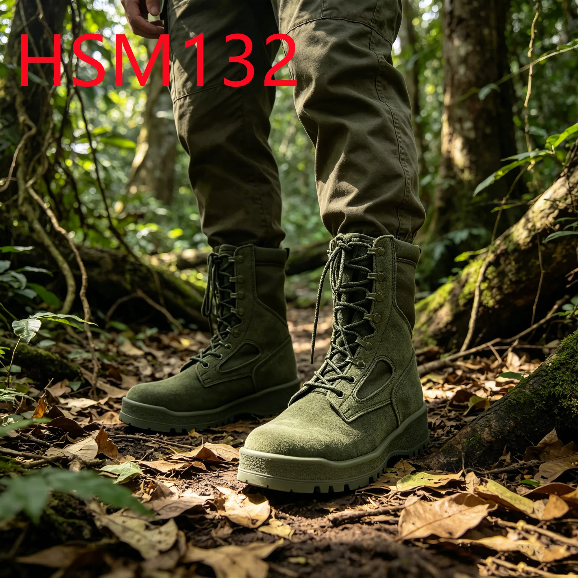 HY,forest Training Double Colors Rubber Sole Classic Jungle Boots Mountain Marching Easy Hidden Hunting Boots for Sale HSM132