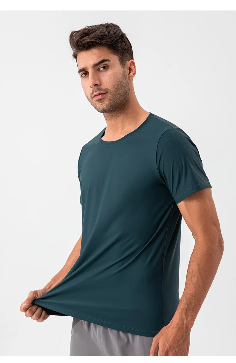 Men's High-Performance Summer Fitness T-Shirt - Loose Style, Quick Dry, Four-Way Stretch