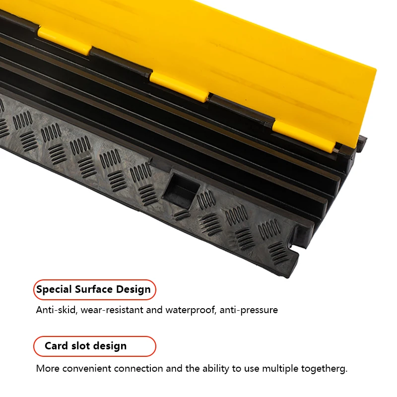 product factory wholesale outdoor rubber floor cable cover roadway safety traffic rubber 5 channel cable protector-7