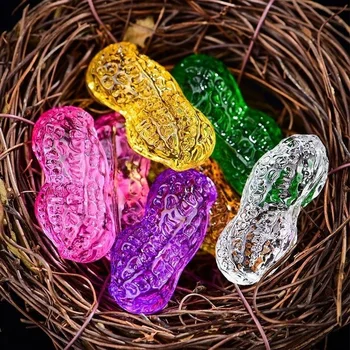 K9 Natural Transparent Crystal Colored Crystal Peanut for Wedding Housewarming & Birthday Holiday Gift for Home Decoration