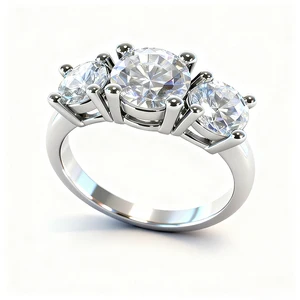 2ct Round Cut D Color VVS Moissanite Diamond Ring Copper-plated Platinum Ring High Quality Engagement Wedding Gift