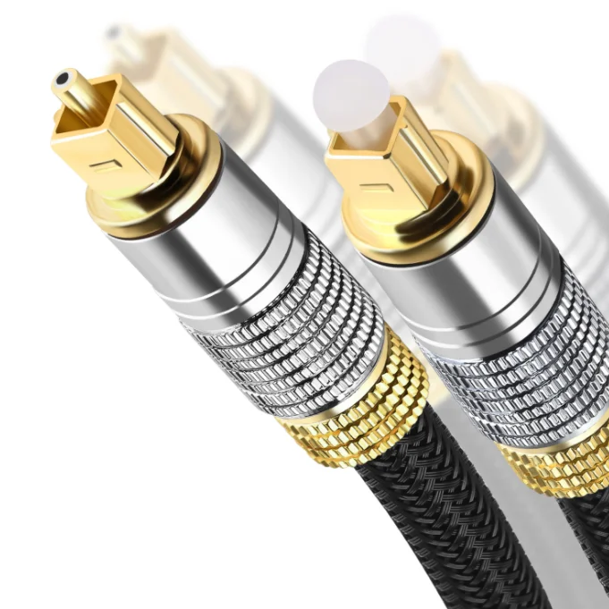 1.8m 3m 5m Gold Plug Digital Fiber Toslink Optical Audio Cable for for TV Player