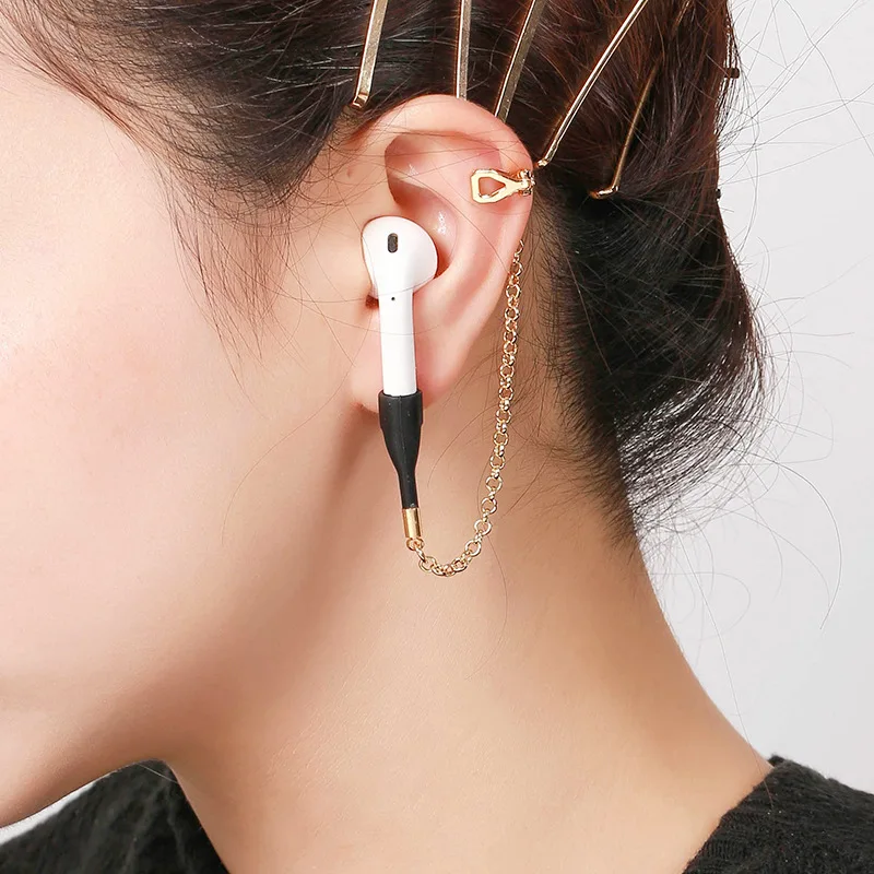 Serie Airpods Anti-goccia Placcato Oro Del Cuore Della Catena Dell'orecchio  Clip Creativo Auricolari Anti-perso Orecchini Per Le Donne| Alibaba.com