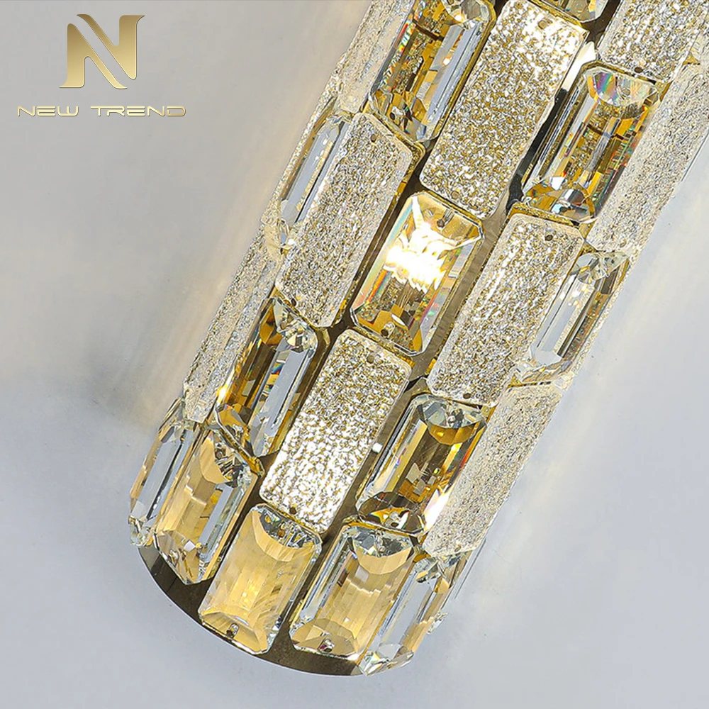 CPL-521 Bespoke Crystal Wall Sconce – Luxury LED Accent Lighting for Hotel Corridor & Guest Room