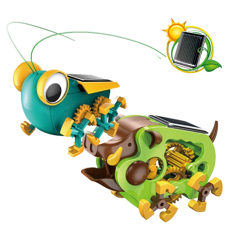 Обучающие блоки управления животными машины умные солнечные игрушки робот
