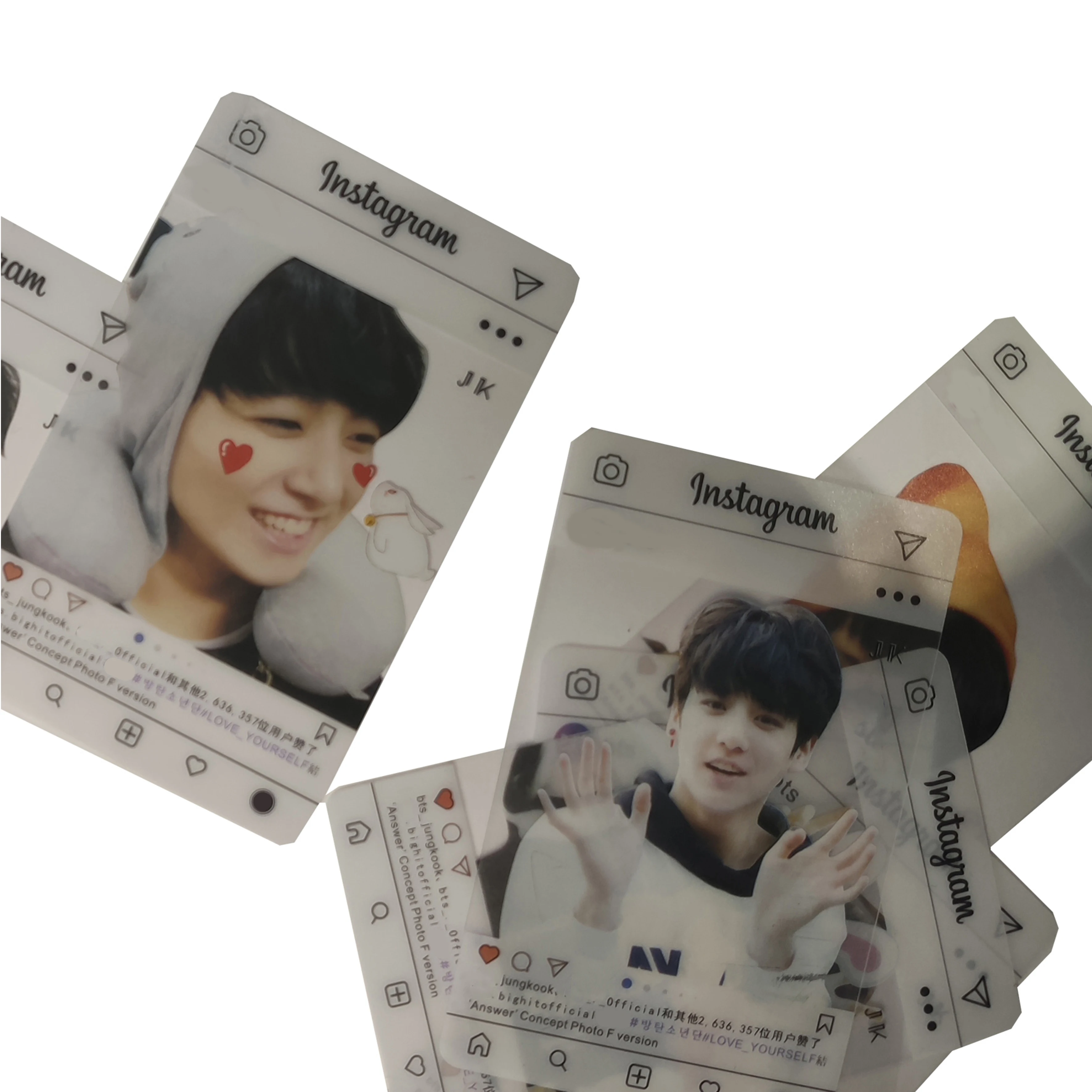 Custom Printing Kpop  Transparent  PVC Waterproof  Photocard