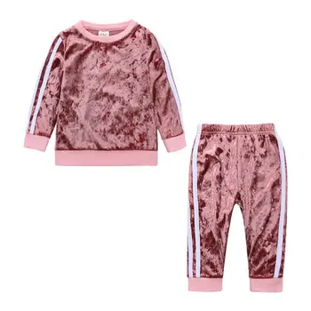 kids clothes for girls Children's clothing sets Cotton baby Tracksuit 2pcs sweatshirt infant