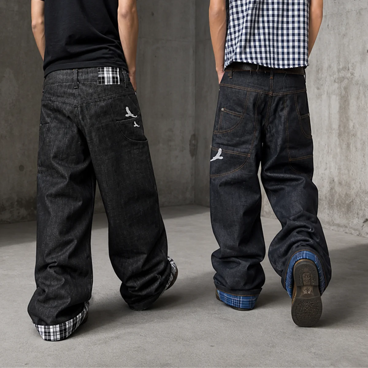 Custom Acid Wash Stretch Loose Fit Bootcut Distressed Vintage Ripped Wide Leg Denim Pant Homme Clothes Baggy Flared Jean for Men gallery 4