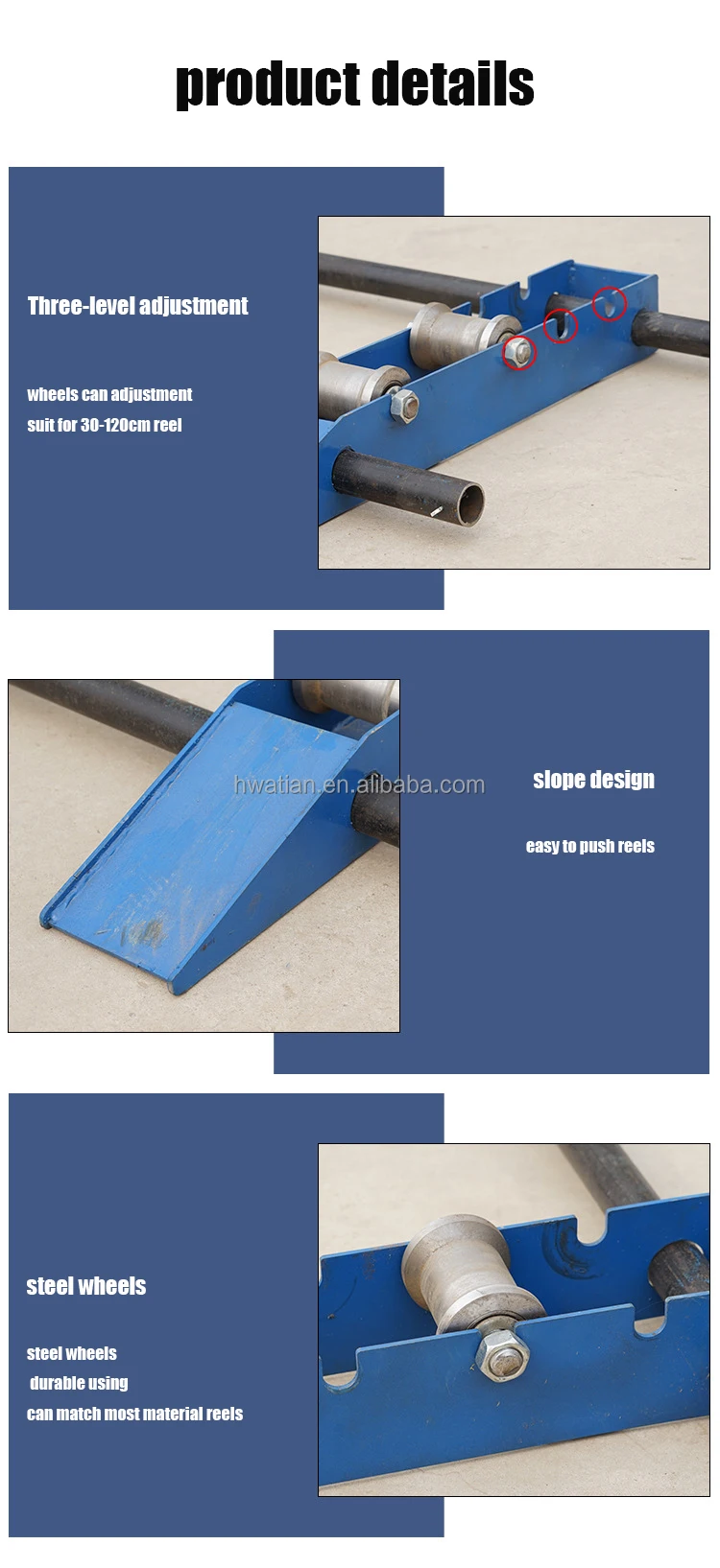 Guide Cable Drum Roller Fiber-optic Cable Laying Stand Cable Drum Roller Stands