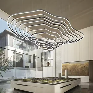Custom Italian Design Multi-layer Chandelier Mountain Wave Large Modern Ceiling Chandelier Luxury