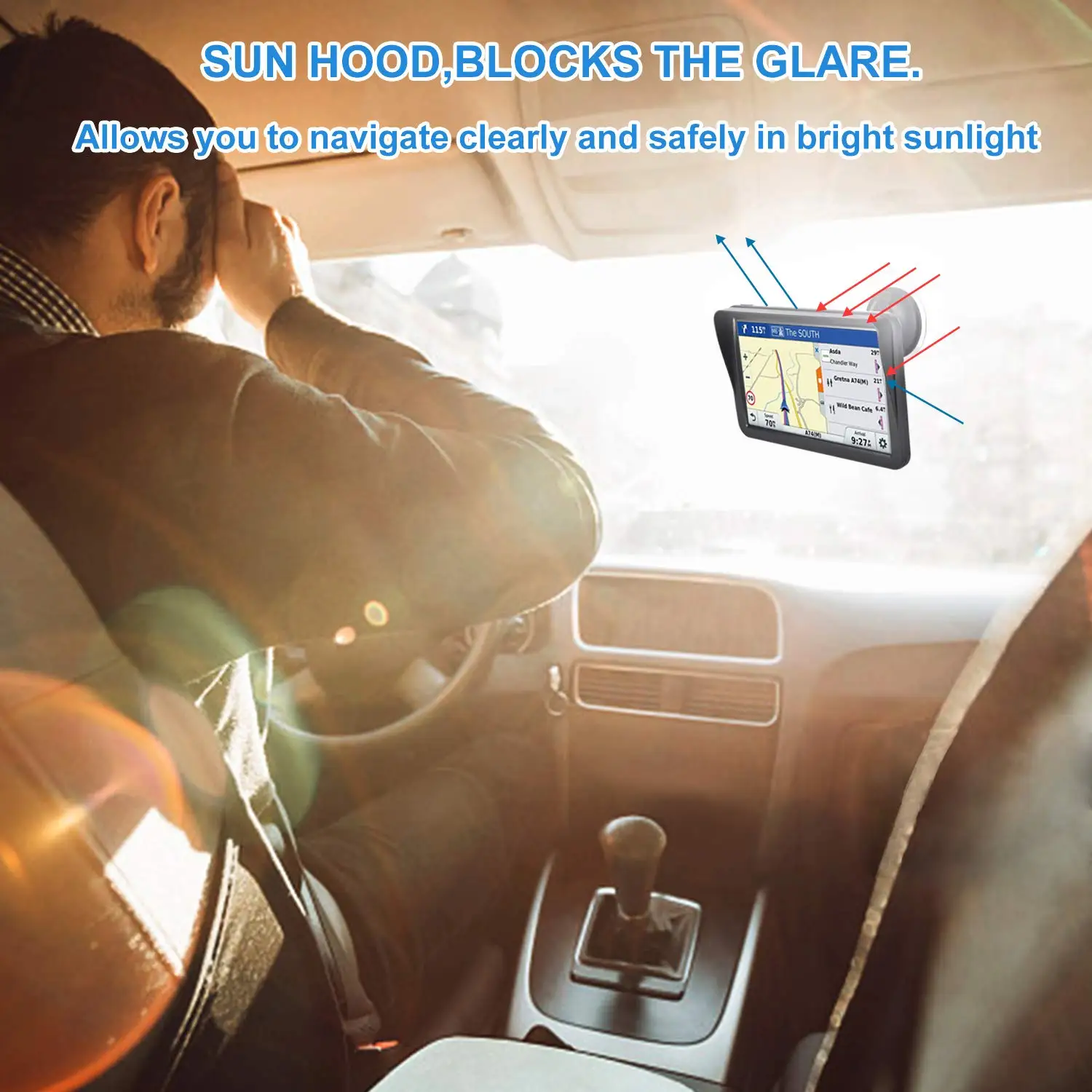 Android System Truck GPS Navigator 9 Inch Touch Screen Wifi AVIN Satellite Car GPS Navigation With Latest Europe Maps