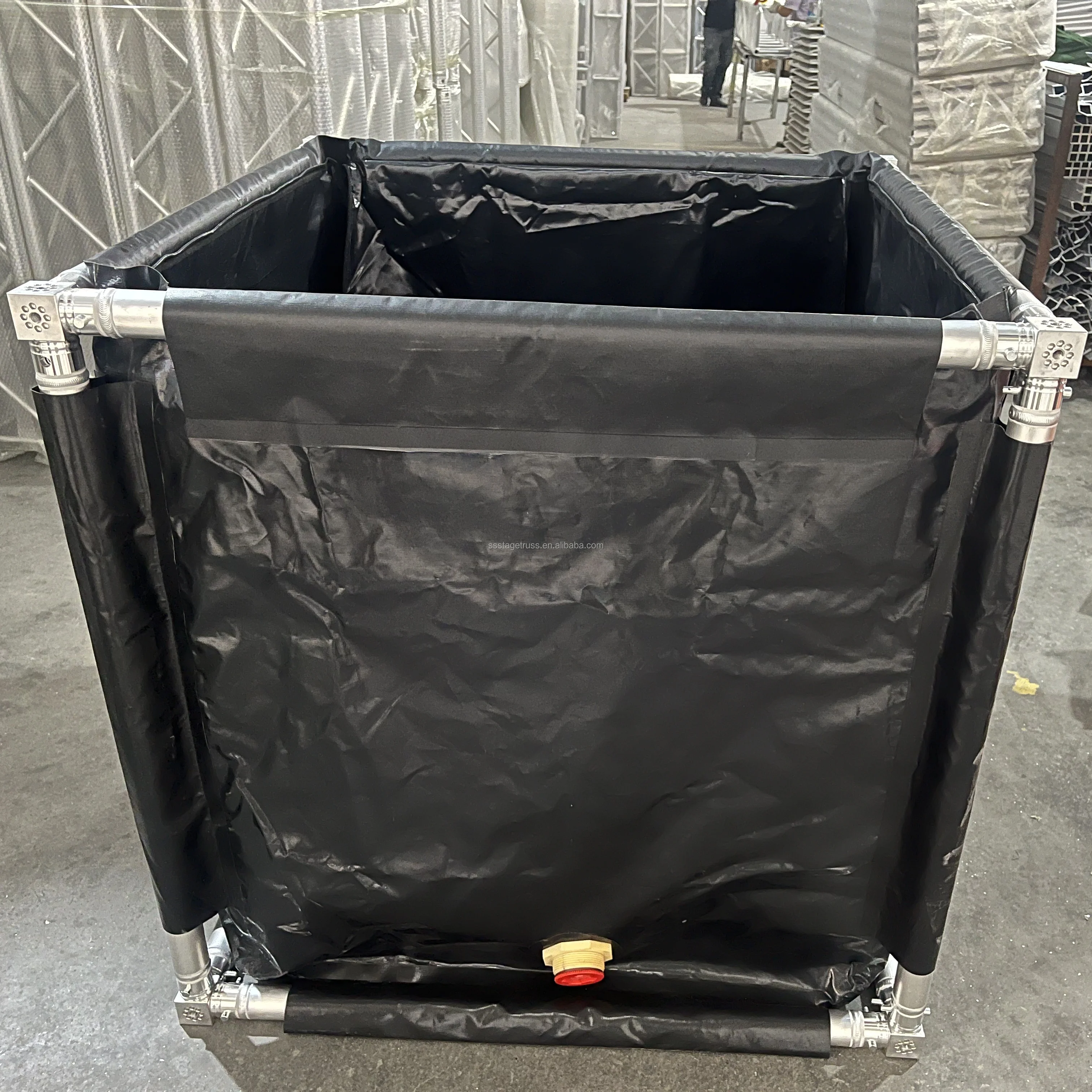 product aluminum alloy  spigot truss ton barrel portable pvc water storage barrel water bucket fish pond 100010001000mm-2