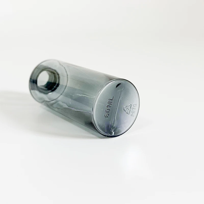 Empty Fine Mist 120ml Round PET Plastic Perfume Toner Black Spray Bottle Screw Cap 30ml 60 80 100 ml