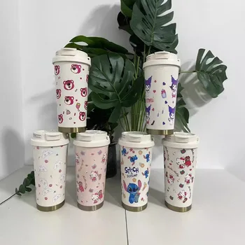 Custom 17oz 500ml Double Wall Stainless Steel Vacuum Insulated Tumbler with Straw New Ins Girls Portable Coffee Mug for Camping