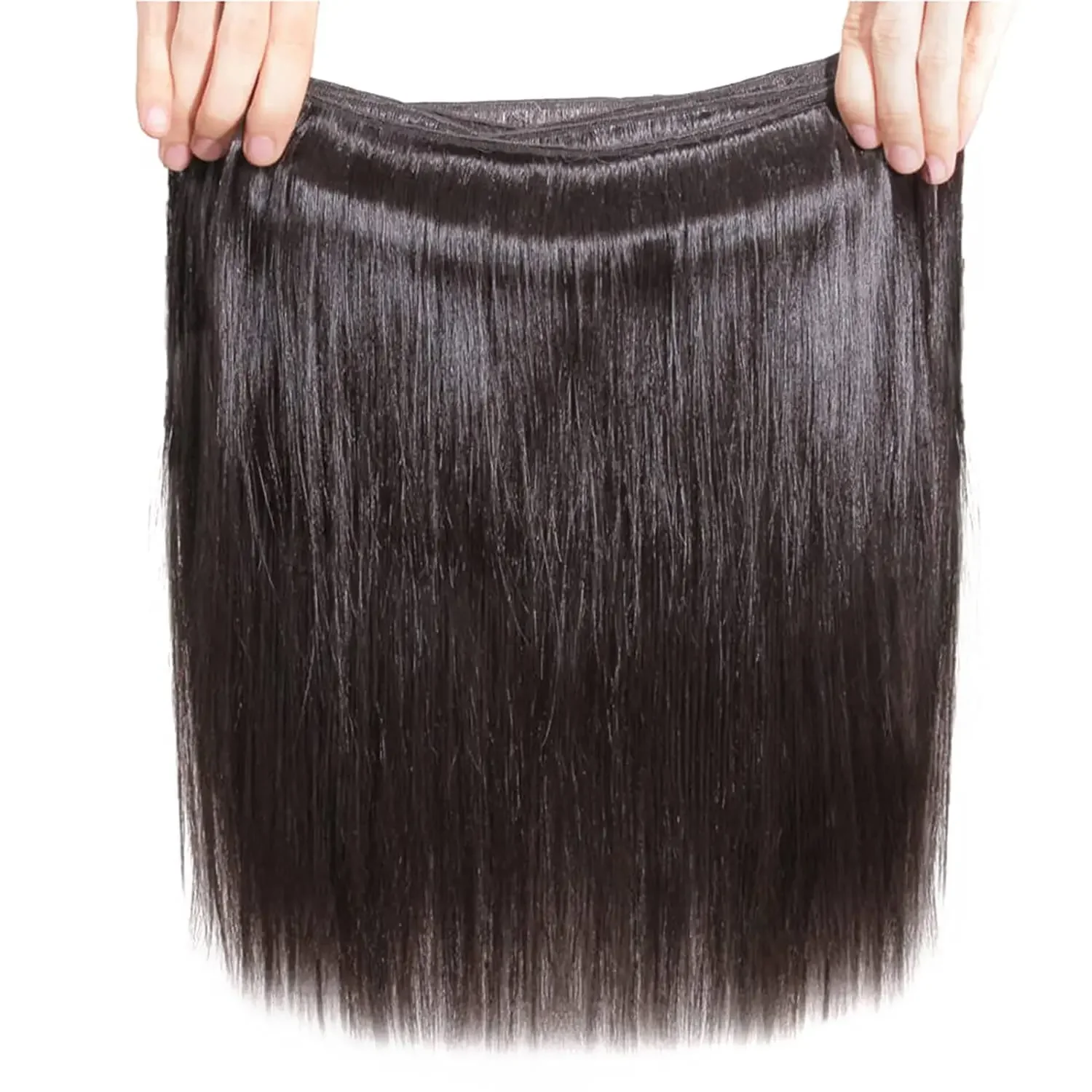 Brasilianische glatte menschliche Haarbündel 1/3 Stück Haarverlängerung für Frauen natürliches schwarzes Remy-Haarbündel_voghion.com