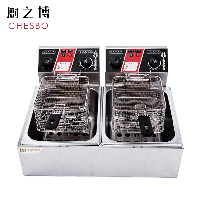 Commercial Electric 20L Deep Fryer and Drain Stainless Steel French Fry Meat 