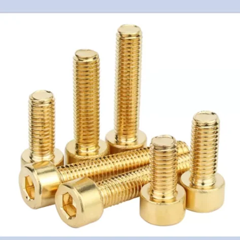 product high rated copper hexagon socket screws fasteners din912 m3 m5 m6 m8 m10 brass hex socket cap head screws custom-63