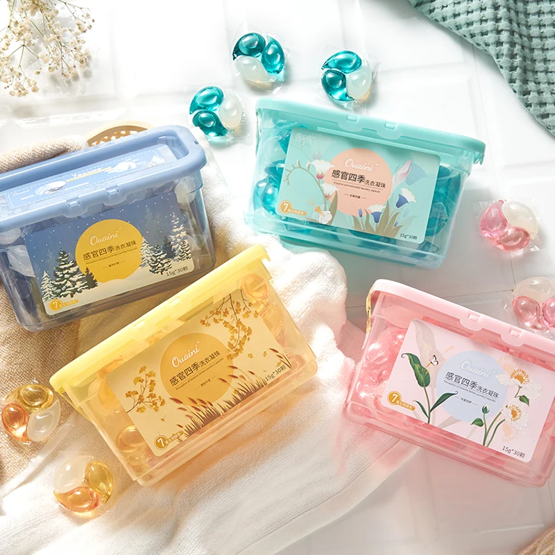 Небиологические все в одном, капсулы для стирки лаванды и ромашки оригинального цвета