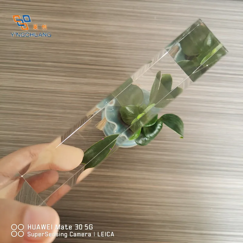 Yingchuang High Quality Customized Size Laser Cut Size Lucite MMA 100% Raw Virgin Red Acrylic Tube for Decoration details