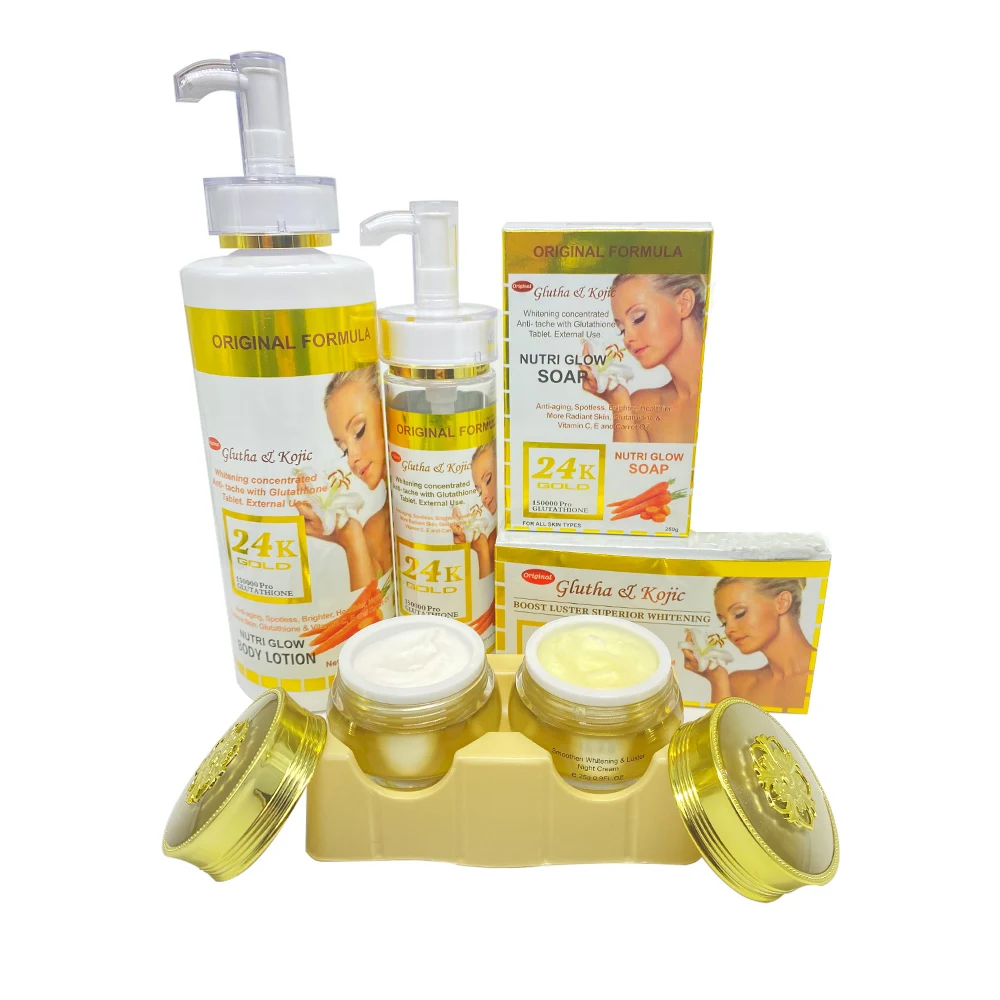 24KGold 150000 Pro Glutathione Original.Formula Skin Care Set Booster  Luster Superior Whitening Concentrated Anti-tache