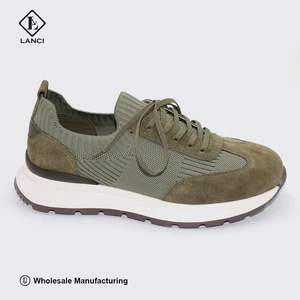 LANCI ODM Shoe Manufacturer for Custom Shoe Design Mesh Fabric Sports Sneakers Casual Running Suede Shoes Fashionable
