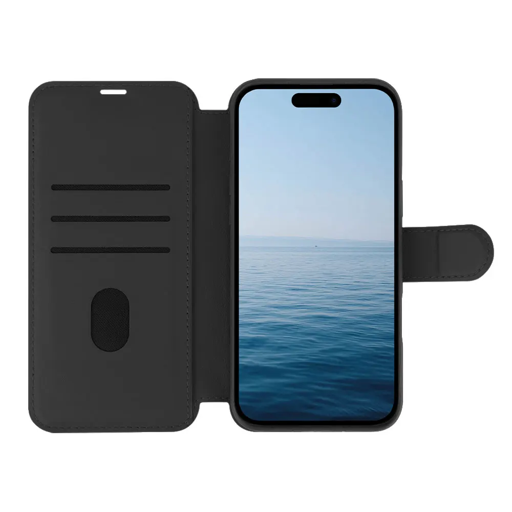 product laudtec wallet folio case book design with magnetic closure kickstand card slots flip cover for iphone 17 for iphone 17 pro max-5