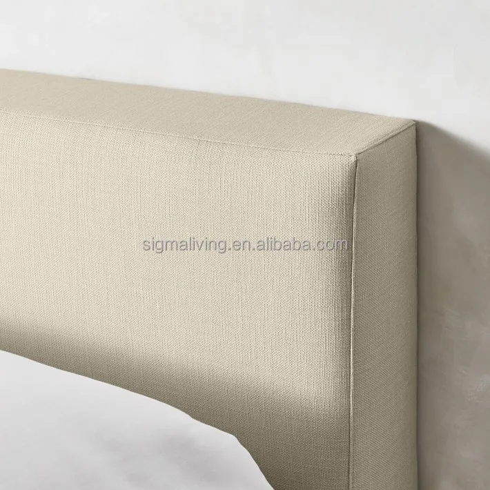 Bedroom big hotel double bed indoor furniture bed & headboard for sale