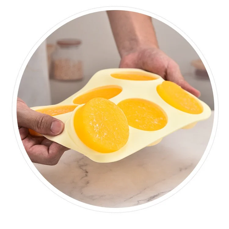 Large 6-Grid Silicone Ice Cube Mold Heat-Resistant Cake Baking Mold for Homemade Ice Cream or DIY Baking Household Product manufacture