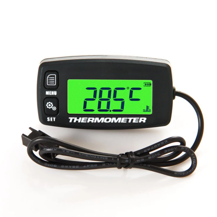 LCD Tachometer Engine Water Thermometer Gauge Digital Display for Motorcycle ATV Boat