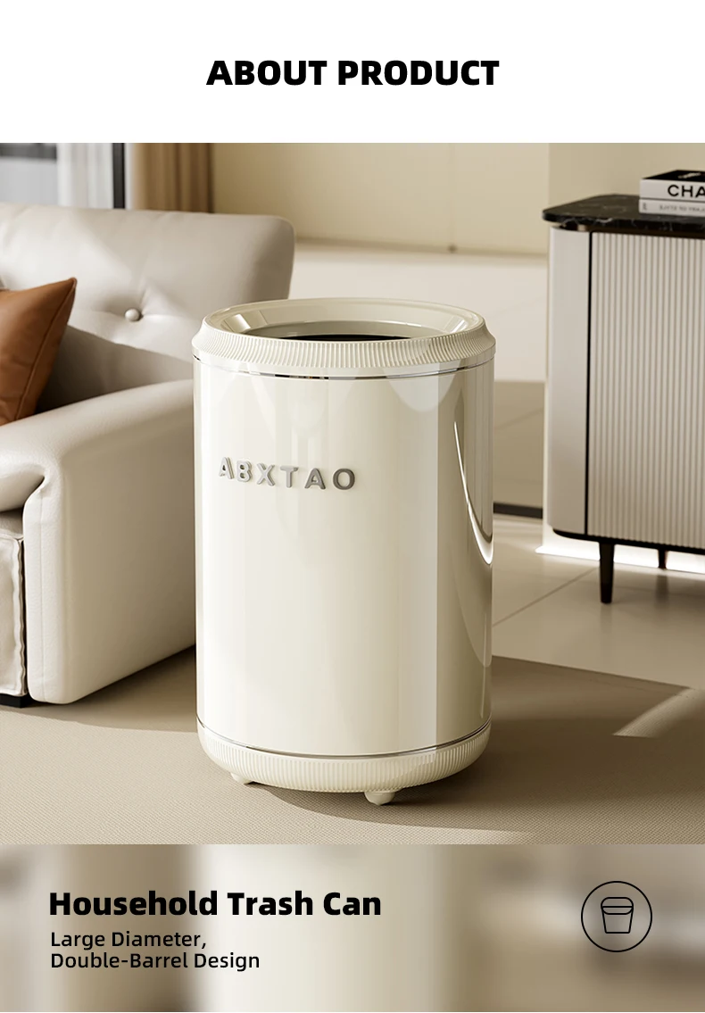 product wanuo 18l kitchen trash can plastic trash can open top trash can with removable inner bucket and wheels-2