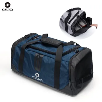 Ozuko 9005 Weekender Sport Duffle Backpack Large Soft Checked