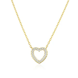 POLIVA 18K Gold Plated Adjustable White Gold Women's Friendship Heart Necklace for Engagement Wedding Party 2026 Collection