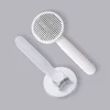 Round self-cleaning comb - Mysterious gray
