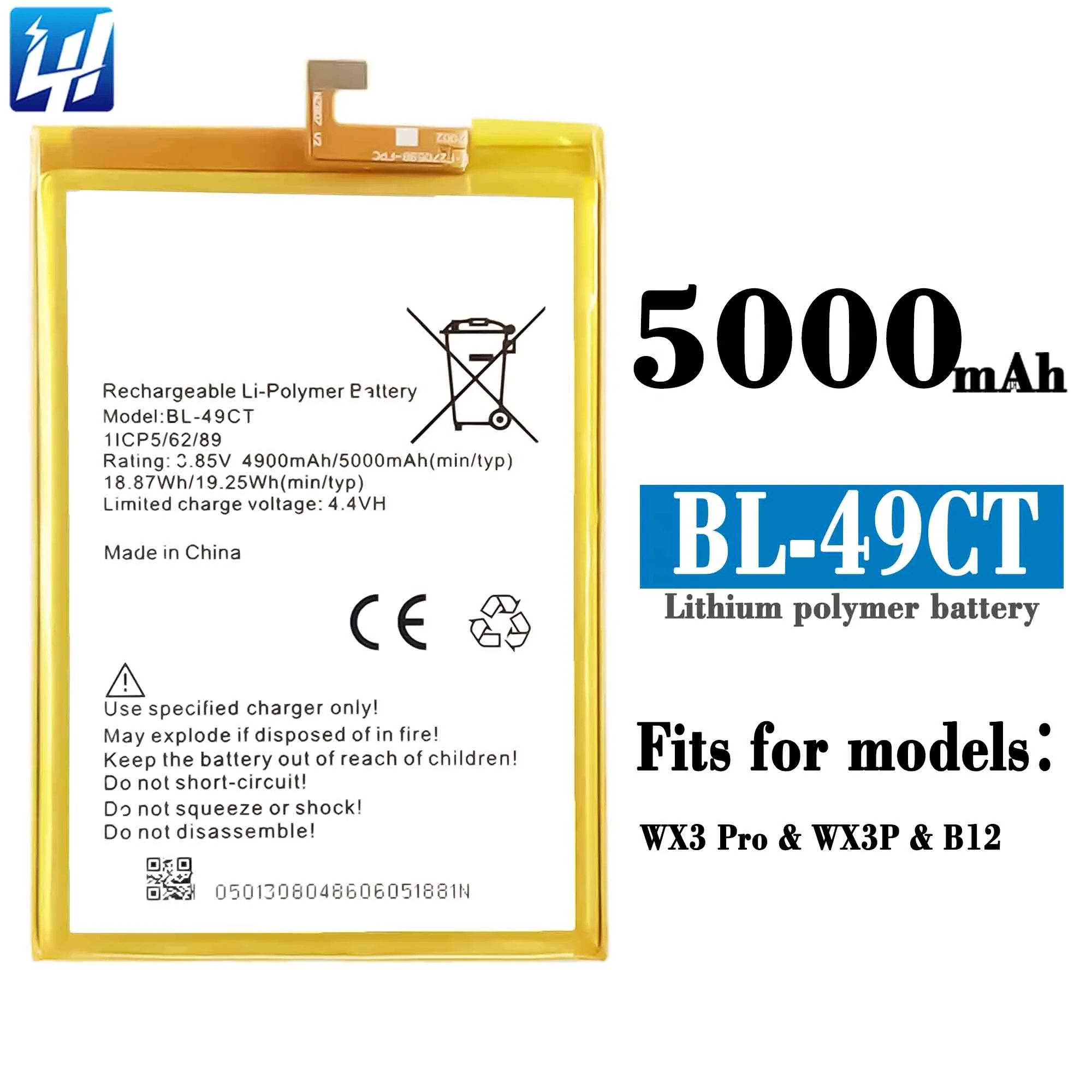 BL-49CT Mobile Phone Batteries for Tecno WX3 Pro B12